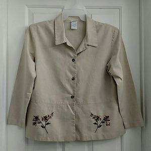 🎄 SALE! BUY NOW!  Blair linen embroidered jacket